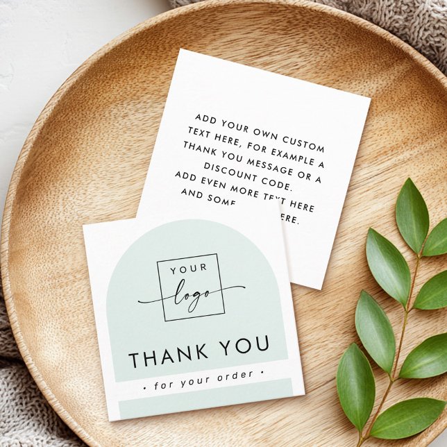 Arch light sea green business thank you insert (Arch light sea green business thank you insert)