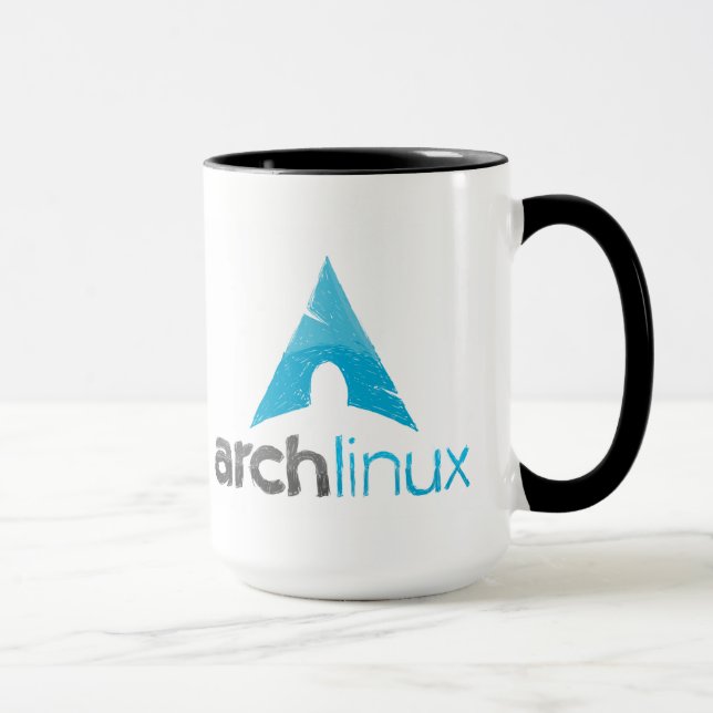 Arch linux v GNU freedom mug (Right)