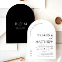 Arch Modern Black & White Minimalist Wedding