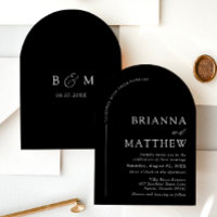 Arch Modern Black & White Minimalist Wedding