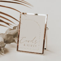 Arch Modern Calligraphy Cards & Gifts Wedding Sign