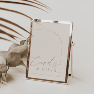 Arch Modern Calligraphy Cards & Gifts Wedding Sign