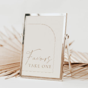 Arch Modern Calligraphy Favours Wedding Sign Invitation