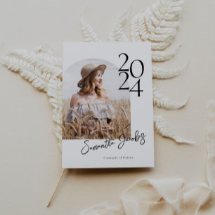 Arch Modern Minimalist Photo Graduation Party Invitation