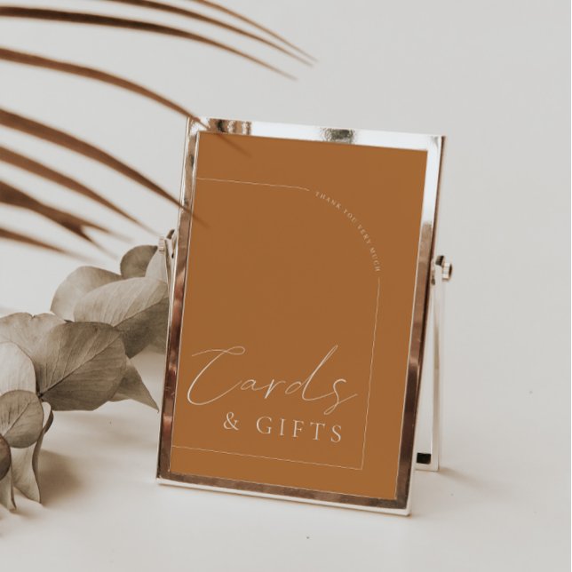 Arch Modern Terracotta Cards & Gifts Wedding Sign (Creator Uploaded)