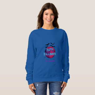 Arch Moon Bat Spider Spooky Modern Happy Halloween Sweatshirt