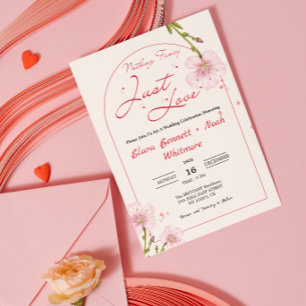  Arch Nothing Fancy Just Love Wedding Invitation