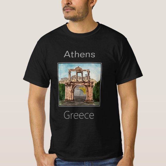 Arch of Hadrian, Athens, Greece T-Shirt (Front)