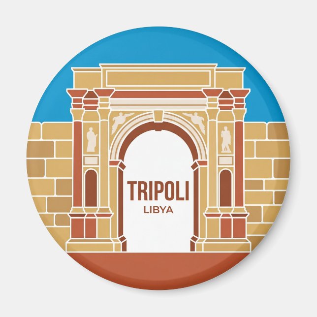 Arch of Marcus Aurelius Libya Magnet (Front)