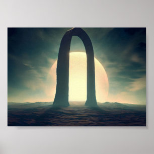 Arch on Planet in Space Poster