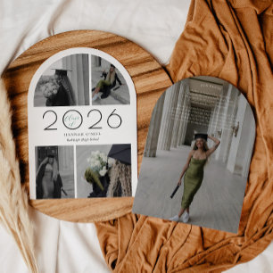 Arch Photo Collage Graduation Invitation