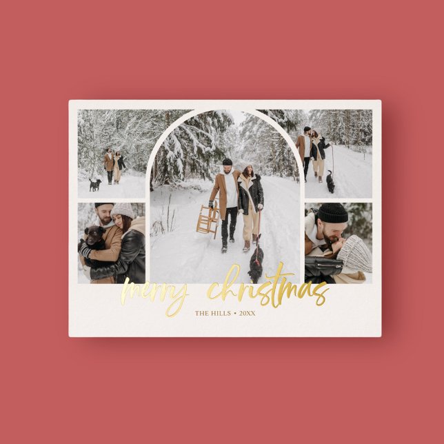Arch Photo Collage Merry Christmas Foil Holiday  (Creator Uploaded)