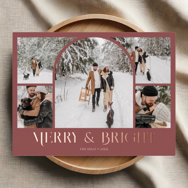 Arch Photo Collage Merry Christmas Foil Holiday (Creator Uploaded)