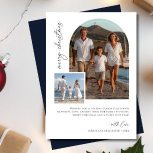 Arch Photo Funny Family Nautical Christmas Navy Holiday Card
