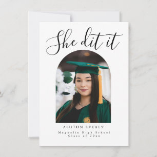 Arch Photo Graduation Party Invite Announcement