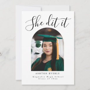 Arch Photo Graduation Party Invite Announcement