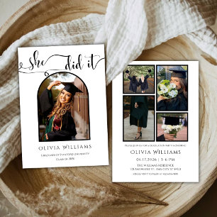 Arch Photo Graduation Party Invite Announcement