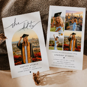Arch Photo Graduation Party Invite Announcement
