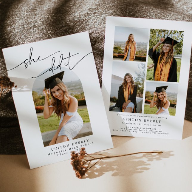 Arch Photo Graduation Party Invite Announcement  (Creator Uploaded)