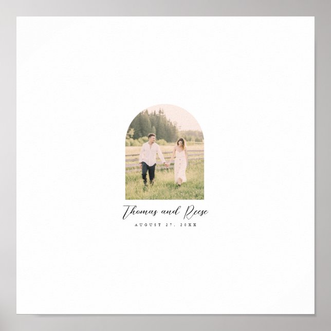 Arch Photo Guestbook for Handwritten Wishes (Front)