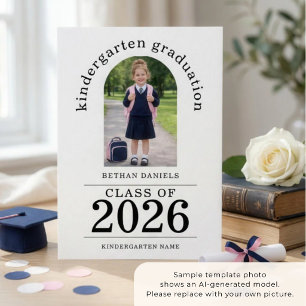 Arch Photo Kindergarten Graduate 2026 Announcement