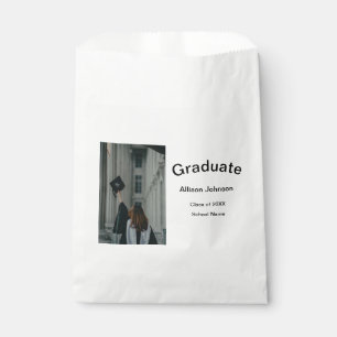 arch photo modern elegant simple graduation party favour bags