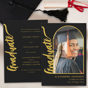 Arch Photo Modern Graduation  Announcement