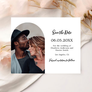 Arch photo modern wedding Save the Date Flyer