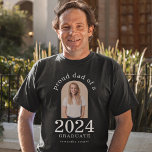 Arch Photo Proud Dad of 2024 Graduate T-Shirt<br><div class="desc">Arch Photo Proud Dad of 2024 Graduate. Especially for dads of newly graduated students to wear with pride. Your grad's photo is within an arch shape, and the year large and bold, with graduate's name. Easily personalise the text as required and replace the photo with your own of portrait orientation....</div>