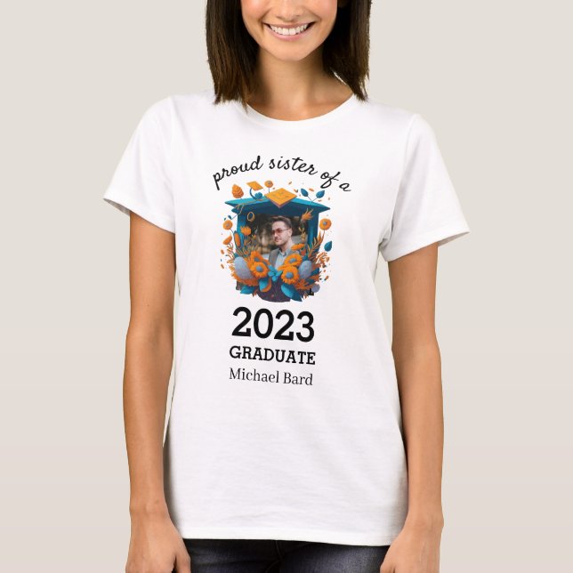 Arch Photo Proud Sister of 2023 Graduate T-Shirt (Front)