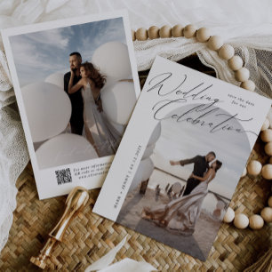 Arch Photo Script Typography Modern Wedding Save The Date