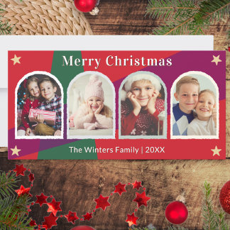 Arch Photos Bright Festive Personalised Holiday Card