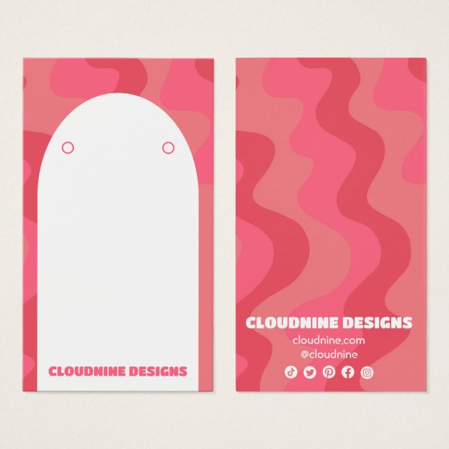 Arch Retro Waves Earring Necklace Jewellery Displa (Front & Back)