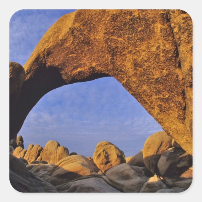 Arch Rock at Joshua Tree National Park in Square Sticker (Front)