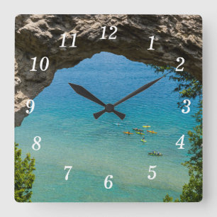 Arch Rock Canoeing Wall Clock