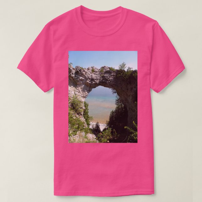 Arch Rock Mackinac Island Michigan T-Shirt (Design Front)