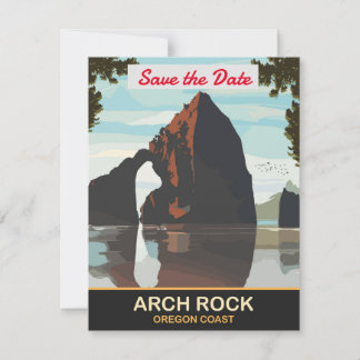 Arch Rock Oregon Coast Wedding Invitation