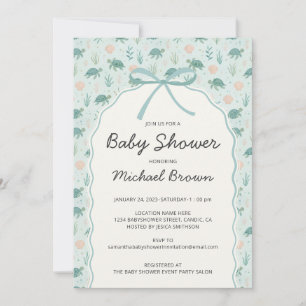 Arch Sea Turtle Ocean Baby Shower Invitation
