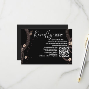 Arch Serenity Black Premium RSVP Card