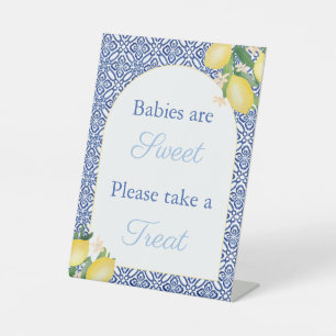 Arch Shape Lemons Babies Are Sweet Favour Table Pedestal Sign