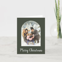 Arch Shaped Photo Custom Message Folded Card