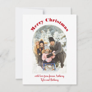 Arch Shaped Photo Flat Photo Holiday Card