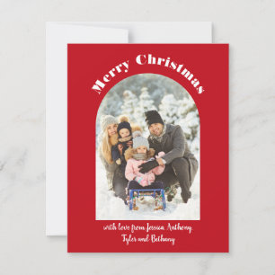 Arch Shaped Photo Flat Photo Holiday Card