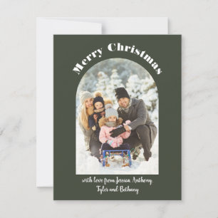 Arch Shaped Photo Flat Photo Holiday Card