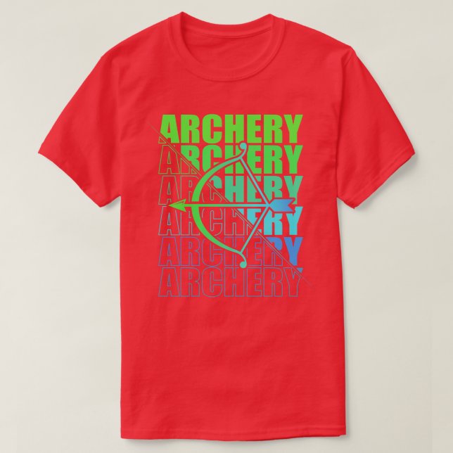 Arch Sport Archer Archery Arrow And Bow 14 T-Shirt (Design Front)