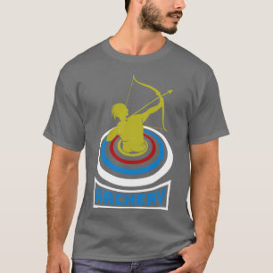 Arch Sport Archer Archery Arrow And Bow (16) T-Shirt