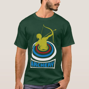 Arch Sport Archer Archery Arrow And Bow 34 T-Shirt