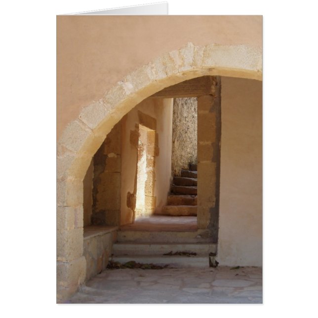 Arch & Steps Greek Architecture Greeting Card (Front)