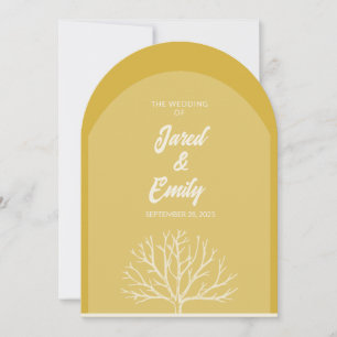 Arch Style Nature Wedding Invitation QR Code