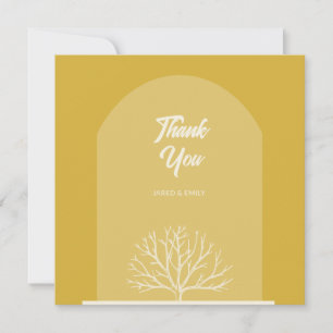 Arch Style Nature Wedding Thank You Card